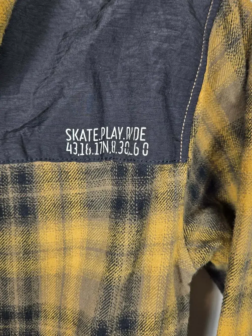Kids Yellow & Black Plaid Hooded Shirt - Unbranded